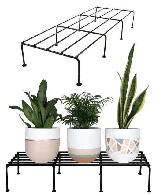 bloomax® Rectangle Black Stand,80 Kg Weight Carrying Capacity, 24 inches, (Black Rectangle)