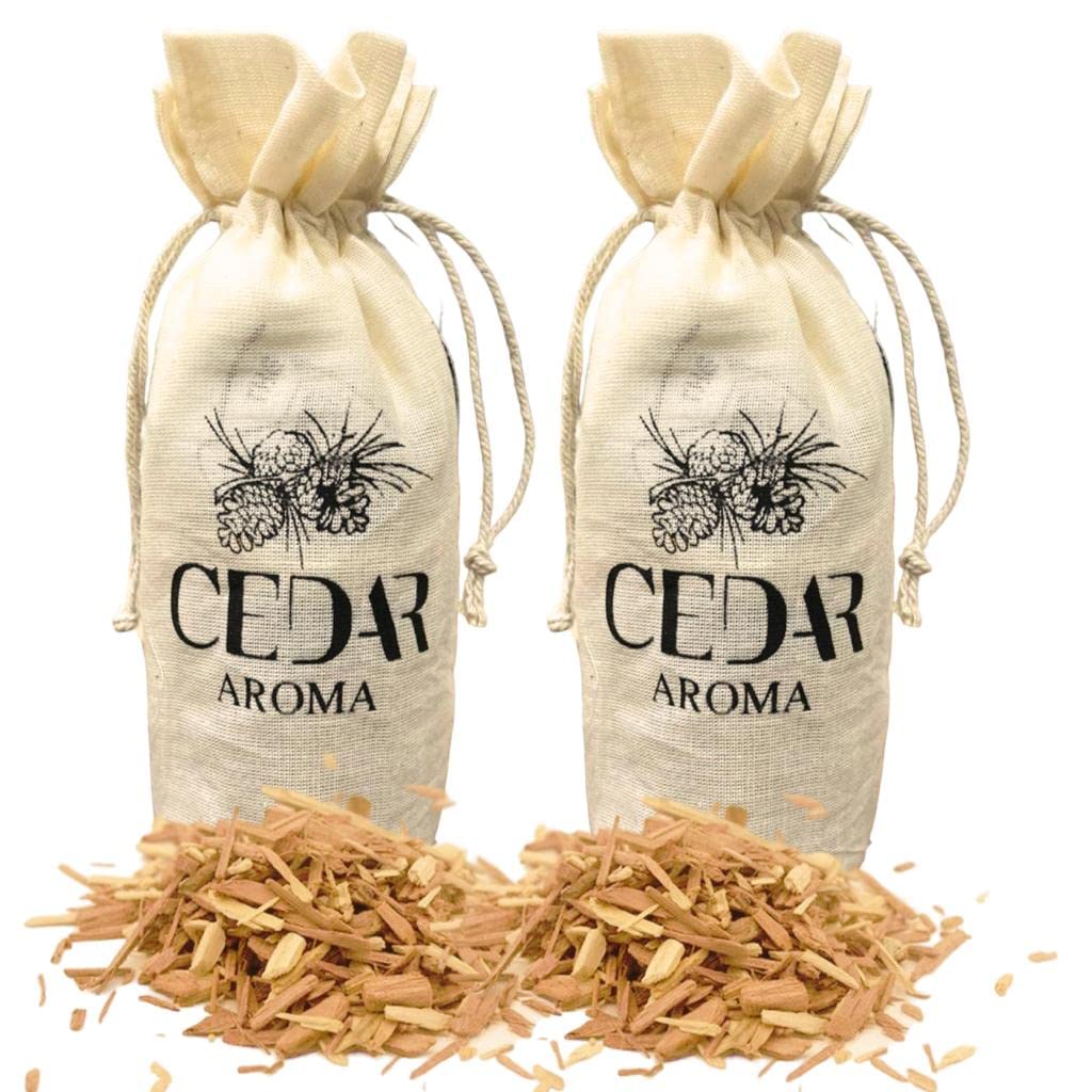 BLOOMAX® 2-Bag Original Himalyan Cedar Sachet Bags, Aromatic Cedar Natural Deodorizer, Fresh Western, 100% Pure Cedar Wood Sachet, Nature's Own Moth Repellant & Odour Free Cedar Wood, Cedar Aroma for Closet Moth Protection, Clothes Shoes Storage