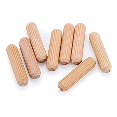 BLOOMAX® 500 Pcs Dia-8mm, L-30mm, Dowel Pins. Furniture Connector Fastener Accessories. Grooved Fluted Dowel. Made of Hardwood