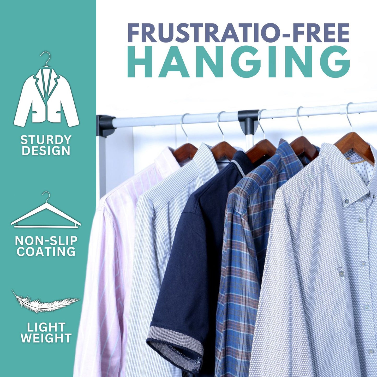 BLOOMAX® Premium Wooden Body Shape Hanger–Elegant Natural Polished Finish | 360° Chrome Hook | Heavy-Duty & Wrinkle-Free Support | Hanger for Coats, Suits, Shirts & Dresses Walnut (Body Shape)