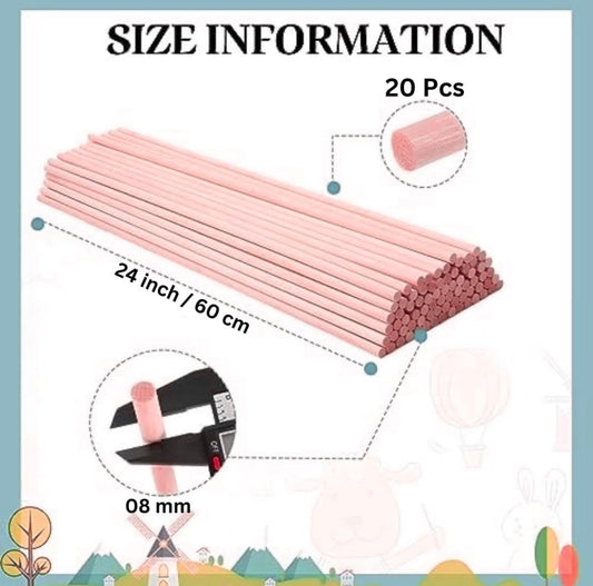 Bloomax “8mm” Wooden Dowels | Rod | Sticks For Art, Crafts, School & College Projects, Handcrafts Natural Hardwood Dowels