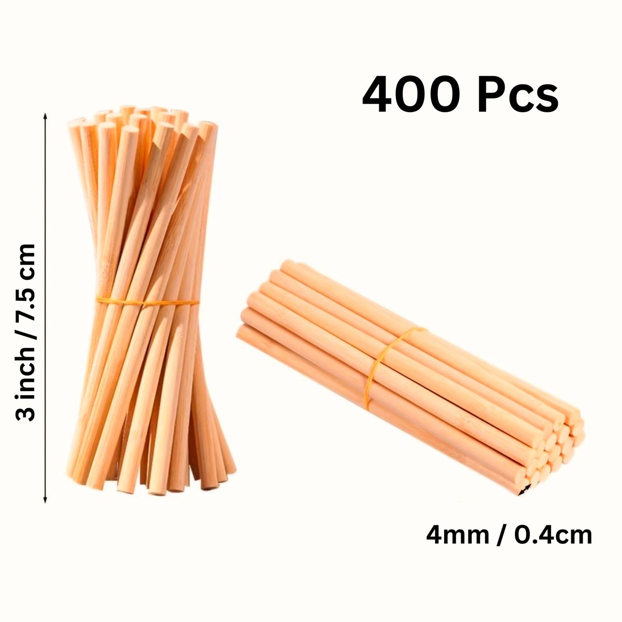 Bloomax “4mm” Wooden Dowels | Rod | Sticks For Art, Crafts, School & College Projects, Handcrafts Natural Hardwood Dowels