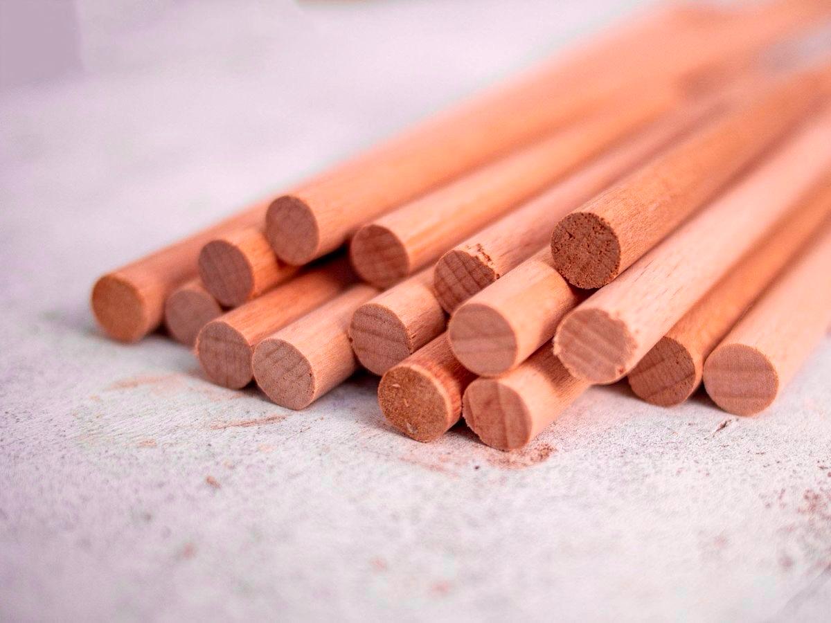 Bloomax “4mm” Wooden Dowels | Rod | Sticks For Art, Crafts, School & College Projects, Handcrafts Natural Hardwood Dowels