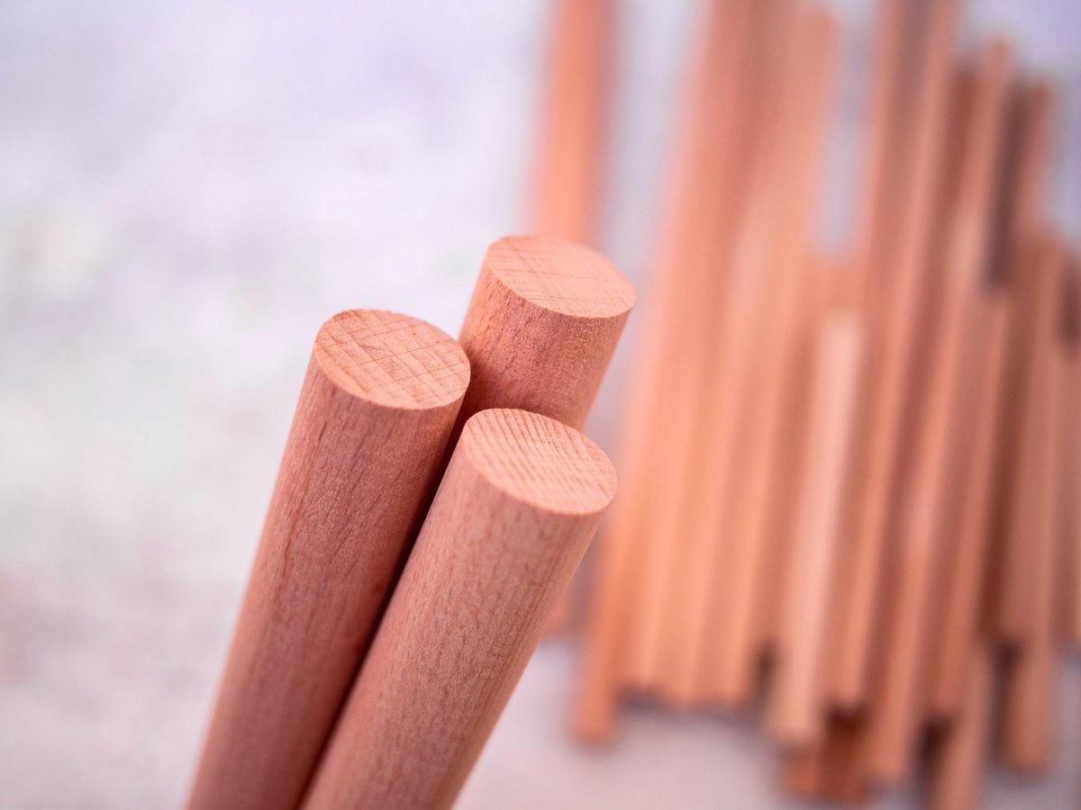 Bloomax “4mm” Wooden Dowels | Rod | Sticks For Art, Crafts, School & College Projects, Handcrafts Natural Hardwood Dowels