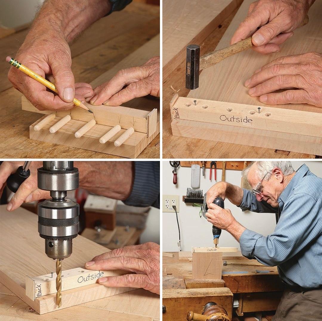 Wooden Dowel Pin All in One Pack (All Size In One Pack 6mm-20/40mm, 8mm-30/40mm, 10mm-40/50mm) 600 pieces of different sizes