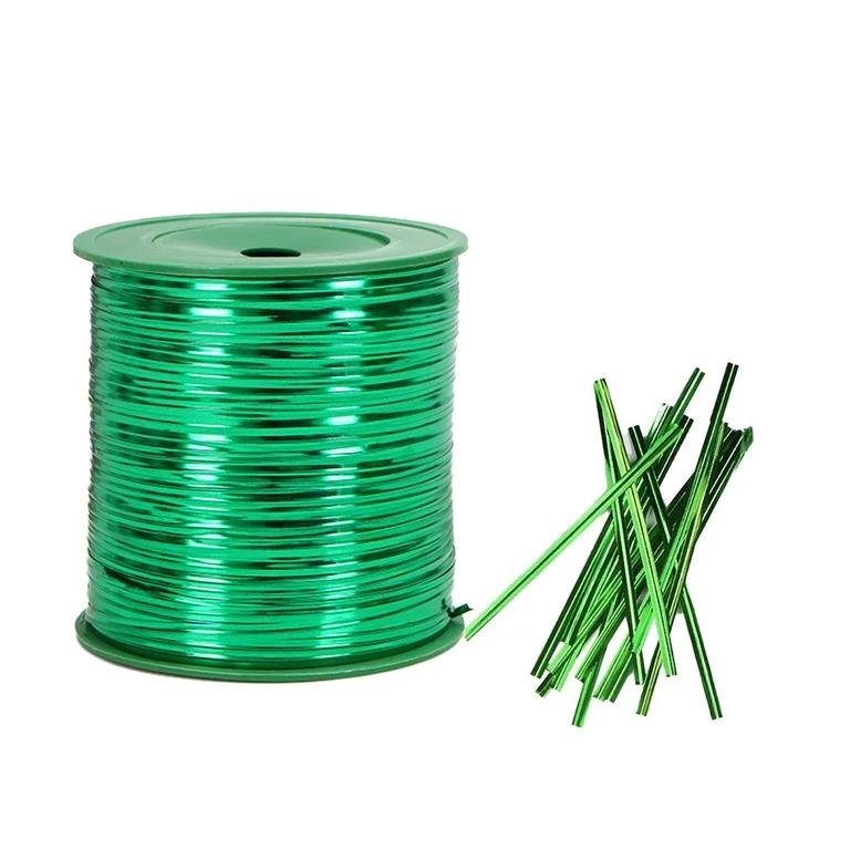 350 Meter Metal Wire Twist Tie, Multi Function Garden Plastic Twist Tie, PE Twist Flexible Plant Ties, Garden Plant Twist Tie Garden Plant Support, Cable Ties, Large Twist Tie Roll