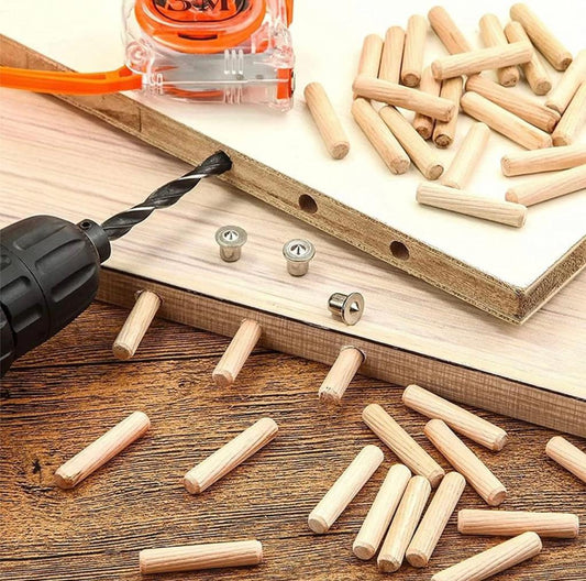 BLOOMAX® Dowel Pins. Furniture Connector Fastener Accessories. Grooved Fluted Dowel. Made of Hardwood