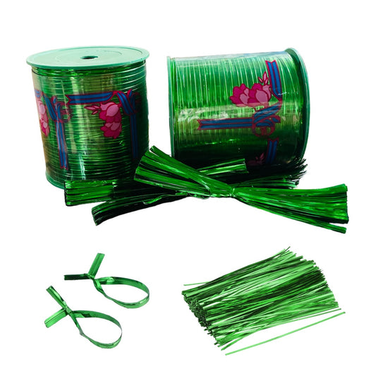 350 Meter Metal Wire Twist Tie, Multi Function Garden Plastic Twist Tie, PE Twist Flexible Plant Ties, Garden Plant Twist Tie Garden Plant Support, Cable Ties, Large Twist Tie Roll