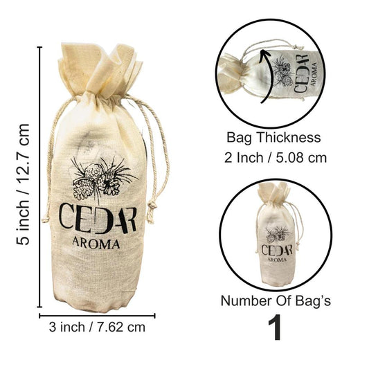 BLOOMAX® 1-Bag Original Himalyan Cedar Sachet Bags, Aromatic Cedar Natural Deodorizer, Fresh Western, 100% Pure Cedar Wood Sachet, Nature's Own Moth Repellant & Odour Free Cedar Wood, Cedar Aroma for Closet Moth Protection, Clothes Shoes Storage