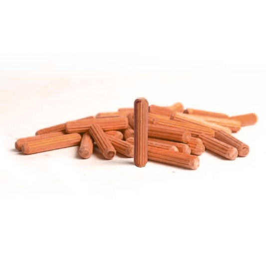 Bloomax Wooden Dowel Pin 08mm X 40mm Modular Furniture Connector, Grooved Fluted Dowel pin made of hardwood Beveled And Chamfered Design ( Pack Of 5,000 Pcs)