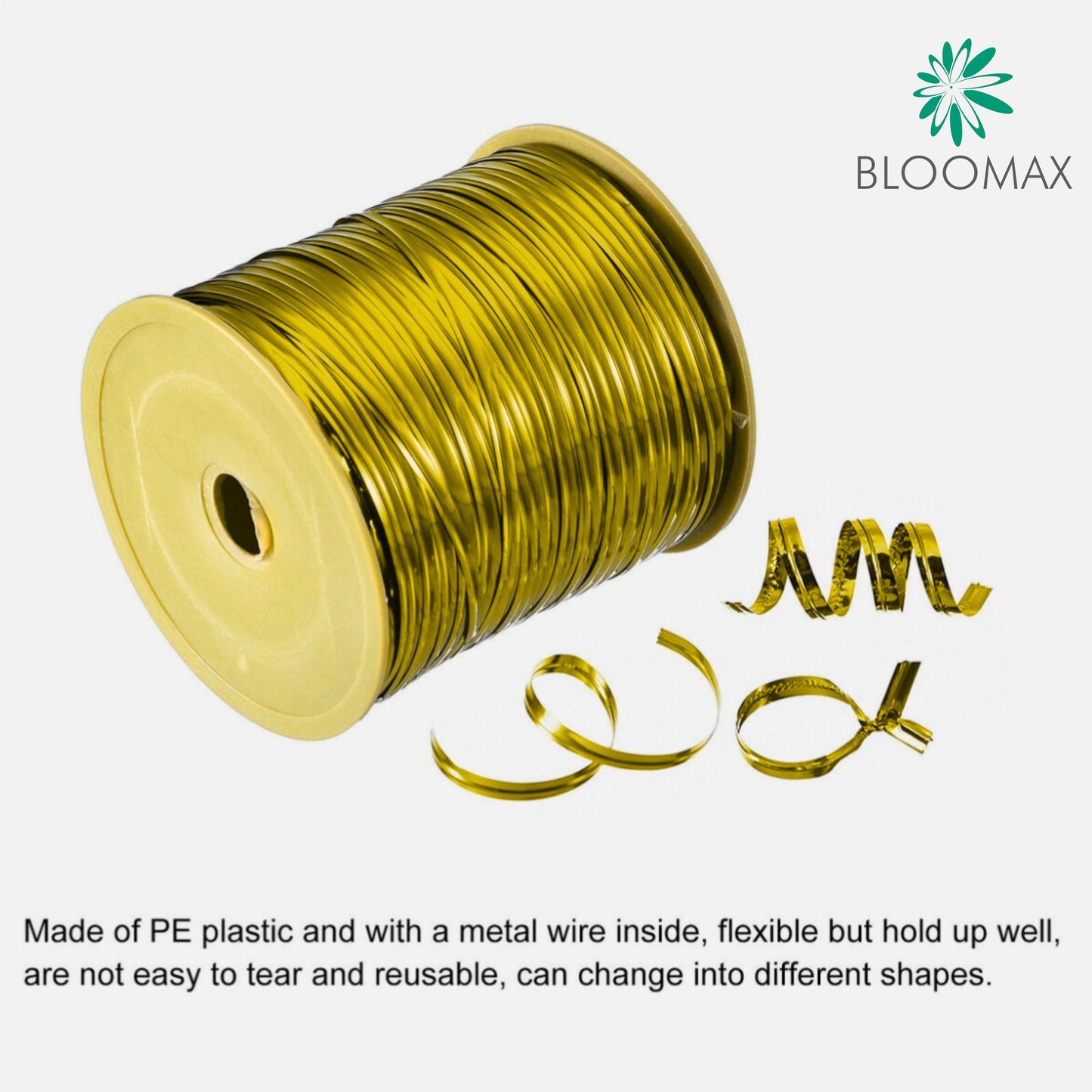350 Meter Golden Metal Wire Twist Tie, Multi Function Garden Plastic Twist Tie, PE Twist Flexible Plant Ties, Garden Plant Twist Tie Garden Plant Support, Cable Ties, Large Twist Tie Roll  (Golden)