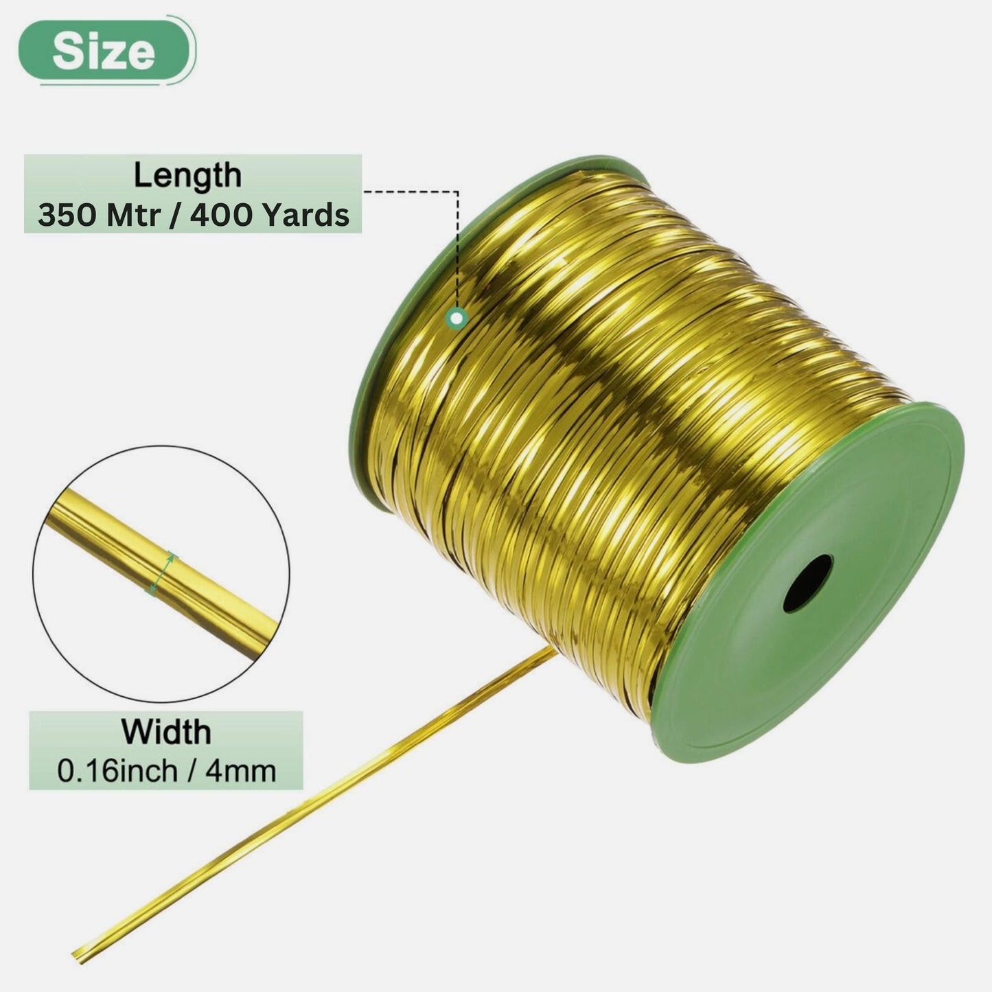 350 Meter Golden Metal Wire Twist Tie, Multi Function Garden Plastic Twist Tie, PE Twist Flexible Plant Ties, Garden Plant Twist Tie Garden Plant Support, Cable Ties, Large Twist Tie Roll  (Golden)