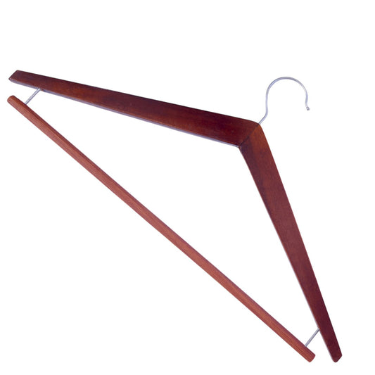 BLOOMAX® Premium Wooden Body Shape Hanger–Elegant Natural Polished Finish | 360° Chrome Hook | Heavy-Duty & Wrinkle-Free Support | Hanger for Coats, Suits, Shirts & Dresses Walnut (Body Shape)